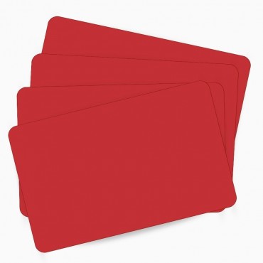 Carte PVC EVOLIS Rouge Format CR80 Lot de 100 - Réf : C4301 - commandez sur Althus-Office