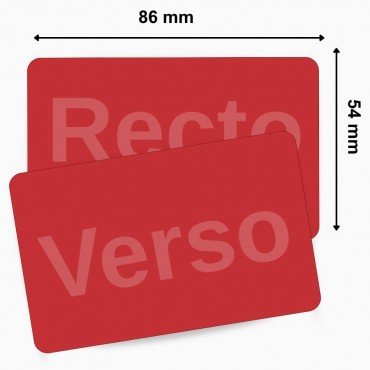Carte PVC EVOLIS Rouge Format CR80 Lot de 100 - Réf : C4301 - commandez sur Althus-Office