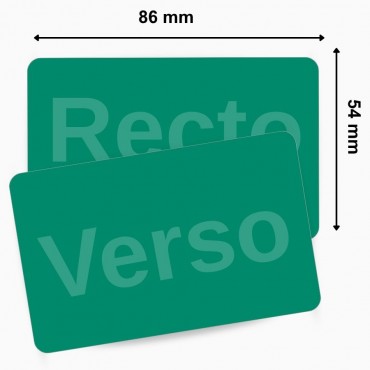 Carte PVC vierge Verte EVOLIS C4401 – commandez sur Althus-Office