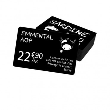 Carte plastique PVC vierge Noir C8001 EVOLIS pour impression nette – découvrez sur Althus-Office