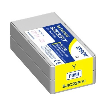 Cartouche jet d'encre Epson SJIC22P Original - Jaune - TM-C3500 Réf : C33S020604 Cartouche jet d'encre Epson SJIC22P Original - Jaune - TM-C3500 Réf : C33S020604