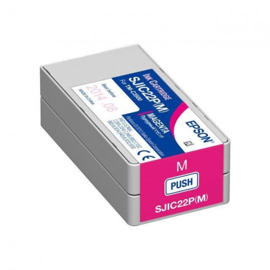 Cartouche jet d'encre Epson SJIC22P Original - Magenta - TM-C3500  Réf : C33S020603