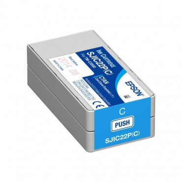 Cartouche jet d'encre Epson SJIC22P(C) Original - Cyan - TM-C3500 Réf : C33S020602 Cartouche jet d'encre Epson SJIC22P(C) Original - Cyan - TM-C3500 Réf : C33S020602