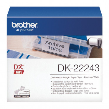 Ruban d'étiquettes en bobine BROTHER DK-22243 102mm x 30.48m - Étiquette -  Althus Office