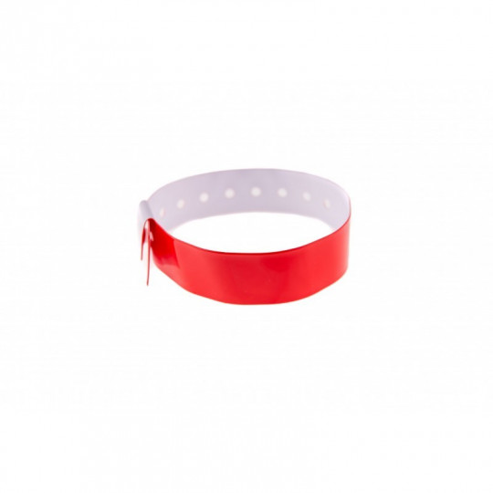 BRACELET VINYLE BRILLANT TYPE-L - Rouge vif Réf : 1474001