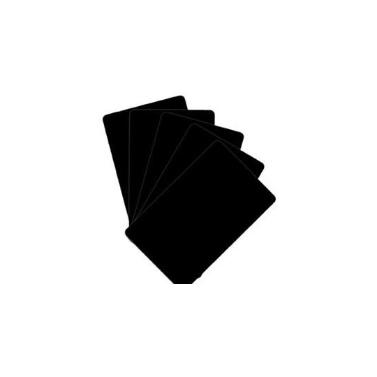 Carte PVC ZEBRA Noir brillant Format CR80 Lot de 500 cartes - Réf : 800050-157