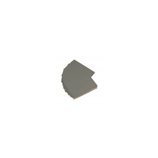 Carte PVC ZEBRA Argent metallisé Format CR80 Lot de 500 - Réf : 104523-132