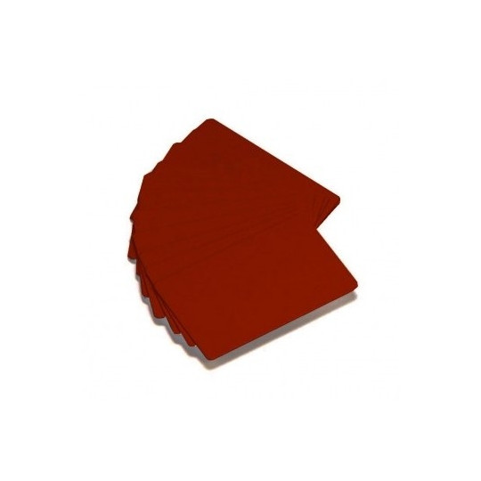 Carte PVC ZEBRA Rouge Format CR80  Lot de 500 - Réf : 104523-130