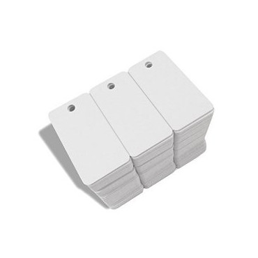 Carte PVC ZEBRA porte-clé Blanche sécable Lot de 500 - Réf : 104523-020