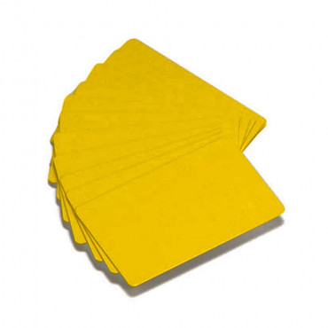 Carte PVC ZEBRA Jaune Format CR80 Lot de 500 - Réf : 104523-131 Carte PVC ZEBRA Jaune Format CR80 Lot de 500 - Réf : 104523-131