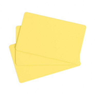 Carte PVC EVOLIS Jaune Format CR80 Lot de 100 - Réf : C4101