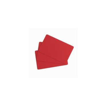 Carte PVC EVOLIS Rouge Format CR80 Lot de 100 - Réf : C4301