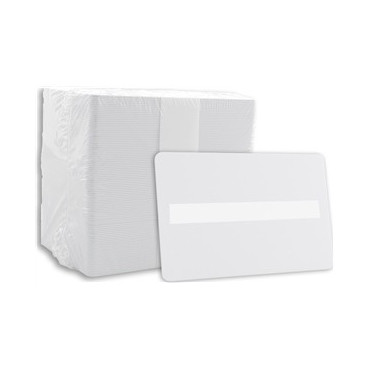 Carte PVC ZEBRA Blanche avec un panneau de signature Format CR80  - Réf :104523-118