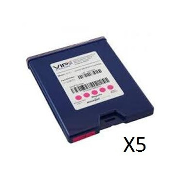 5 Cartouches Vip Color Rouge (Magenta) VP700 - Réf: VP-700-AS08A 5 Cartouches Vip Color Rouge (Magenta) VP700 - Réf: VP-700-AS08A