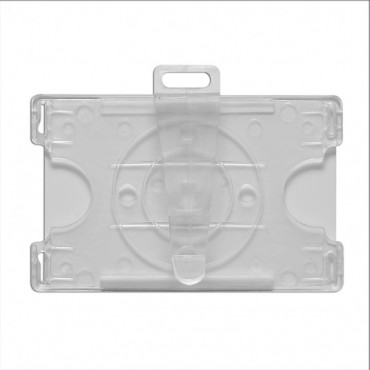 Porte-badge rigide avec pince amovible