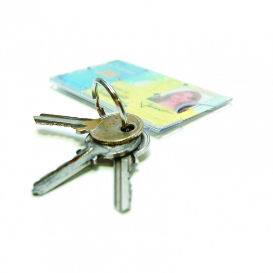 Porte-carte avec anneau porte clés dépoli 1452400 - Porte-badge - Althus  Office