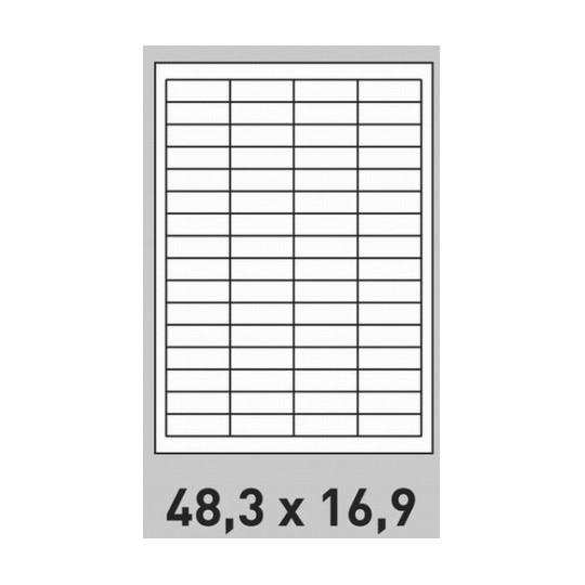 Etiquette en planche 48,3x16,9mm 10 Boîtes -  Réf : 1394X10