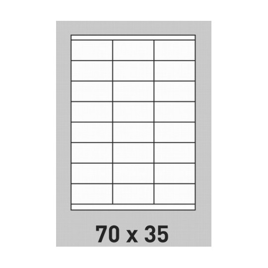 Etiquette en planche 70 x 35 mm - 10 Boîtes-Réf : 0168X10