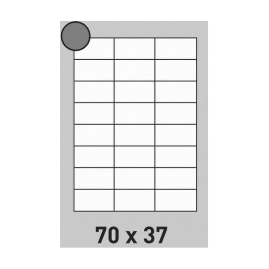 Etiquette en planche 70 x 37 mm 10 Boîtes - Réf : 0268X10