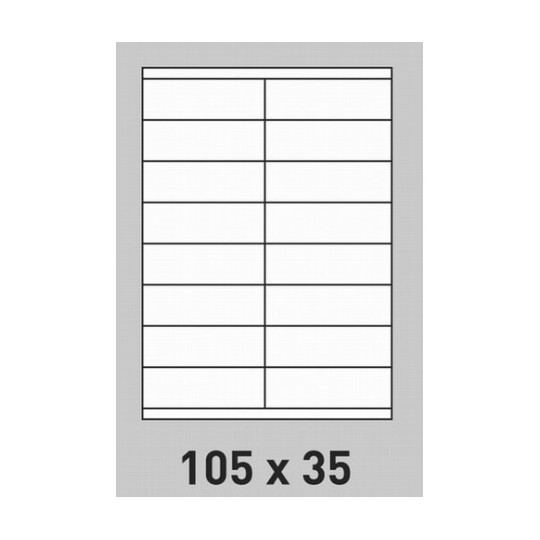 Etiquette en planche 105 x 35 mm - Réf : 0176