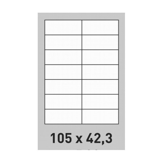Etiquette en planche 105 x 42,3 mm 10 Boîtes - Réf : 1417X10