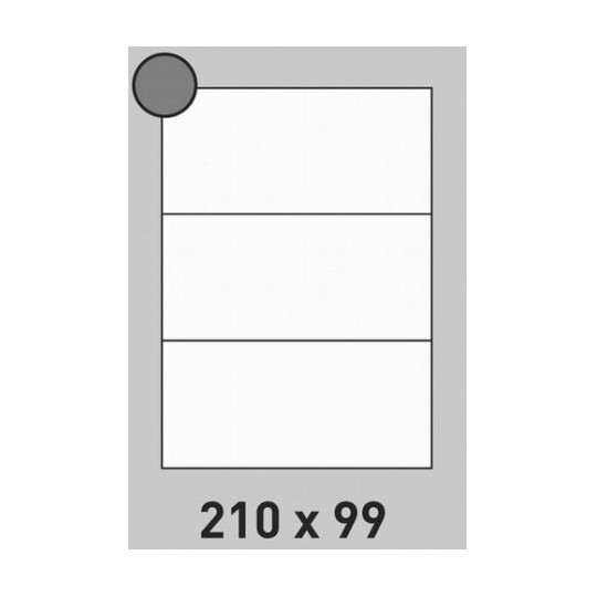 Etiquette en planche 210 x 99 mm 10 Boîtes - Réf : 3374X10