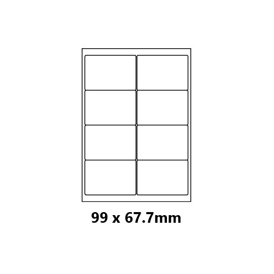 Etiquette en planche 99 x 67,7 mm Lot De 10 Boîtes - Réf : 0173X10