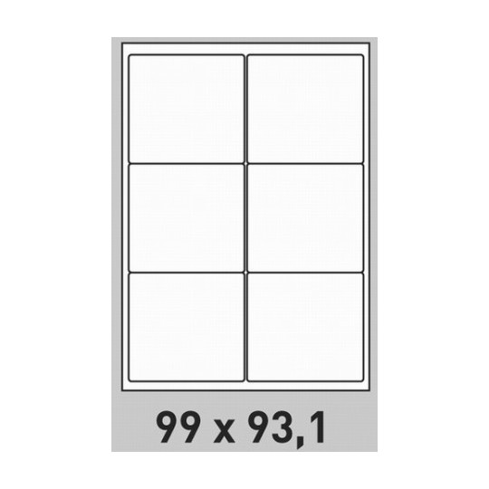 Etiquette en planche 99 x 93,1 mm Lot De 10 Boîtes - Réf : 0174X10
