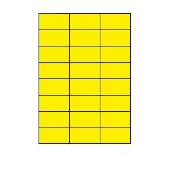 Etiquette en planche jaune 70 x 37 mm Lot De 10 Boîtes - Réf : 3160X10