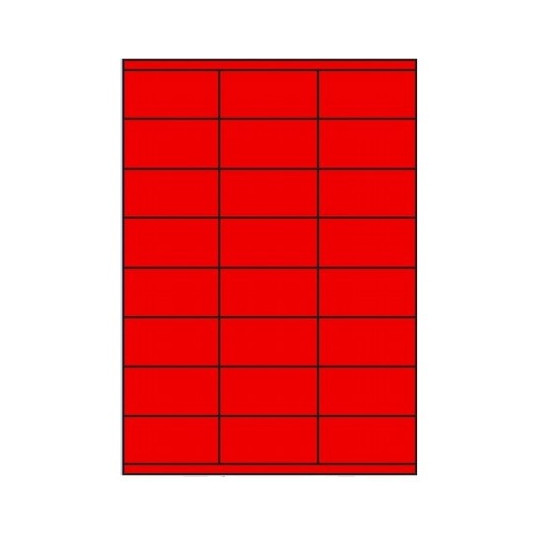 Etiquette en planche rouge 70 x 37 mm Lot De 10 Boîtes - Réf : 3388X10