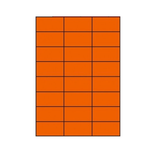 Etiquette en planche orange 70 x 37 mm Lot De 10 Boîtes - Réf : 4033X10