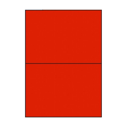 Etiquette en planche rouge 210 x 148,5 mm Lot De 10 Boîtes - Réf : 3671x10