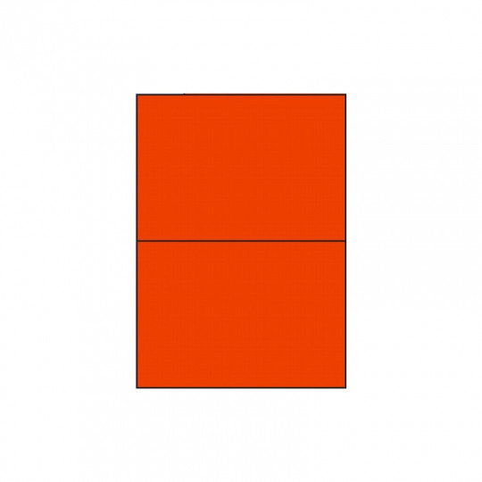 Etiquette en planche orange 210 x 148,5mm Lot De 10 Boîtes - Réf : 4035X10