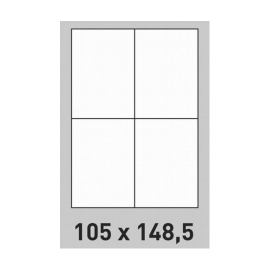 Etiquette en planche 105 x 148,5 mm Adhésif Renforcé - Réf : 9312