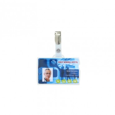 Porte-badge prêt à l'emploi - IDX48 (lot de 100) avec clip métal-Horizontal -1456600 Porte-badge prêt à l'emploi - IDX48 (lot de 100) avec clip métal-Horizontal -1456600
