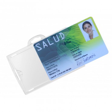 Porte -badge rigide avec 1 face cristale / 1 face dépolie IDX 140 (lot de 100) - horizontal 1454256 Porte -badge rigide avec 1 face cristale / 1 face dépolie IDX 140 (lot de 100) - horizontal 1454256
