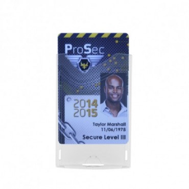 Porte-badge rigide avec 1 face cristale / 1 face dépolie IDX 140 (lot de 100) -vertical 1454257 Porte-badge rigide avec 1 face cristale / 1 face dépolie IDX 140 (lot de 100) -vertical 1454257
