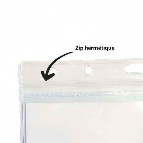 Porte badge A5 transparent hermétique souple en vinyle 1453221