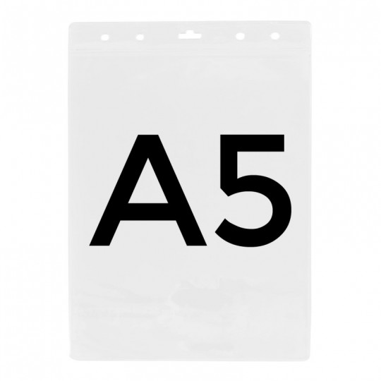 Porte-badge A5 transparent souple en vinyle 1453220