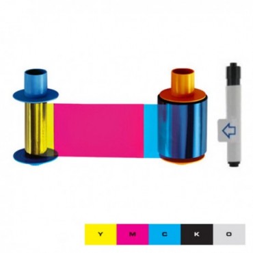 Ruban d'Impression HID FARGO cartouche avec ruban YMCKO 500 faces 045610