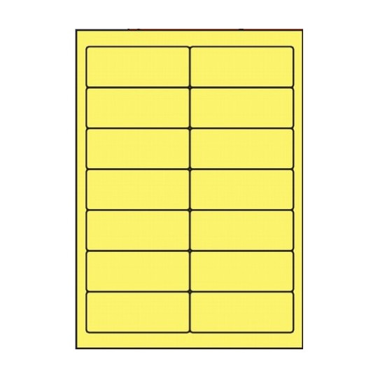 Etiquette en planche jaune 99 x 38,1 mm - Réf : 2624