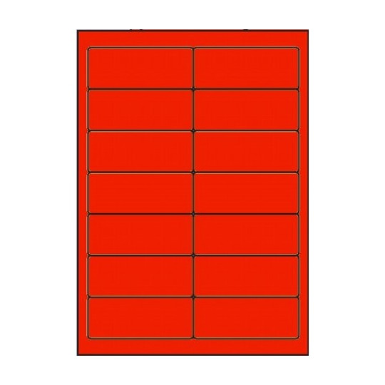 Etiquette en planche rouge 99 x 38,1 mm - Réf : 2625