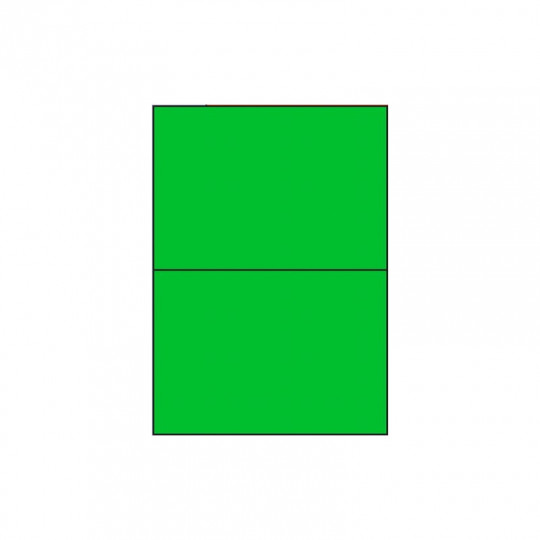 Etiquette en planche verte 210 x 148,5 mm - Réf : 2630