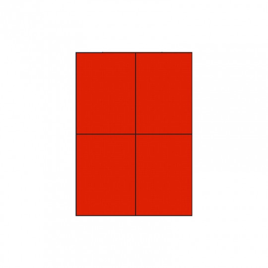 Etiquette en planche rouge 105 x 148,5 mm - Réf : 3391