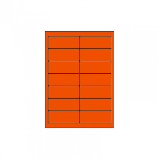 Etiquette en planche orange 99 x 38,1 mm - Réf : 3973