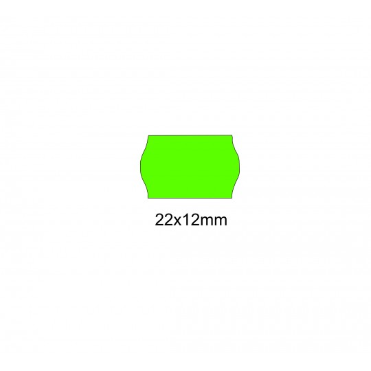 Etiquette adhésif permanent vert pour pince Sato SAMARK 22 -EP22F-005  22x12mm