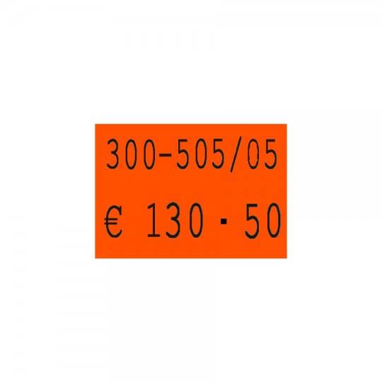 Etiquette adhésif permanent orange fluo pour pince SATO PB DUO 20 et XL  EP220F-007 23x16mm