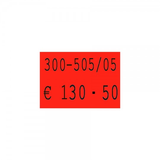 Etiquette adhésif permanent rouge fluo pour pince SATO PB DUO 20 et XL  EP220F-005 23x16mm