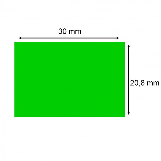 Etiquette adhésif permanent vert EP208C-004 pour pince SATO PB3-208  30x20,8mm