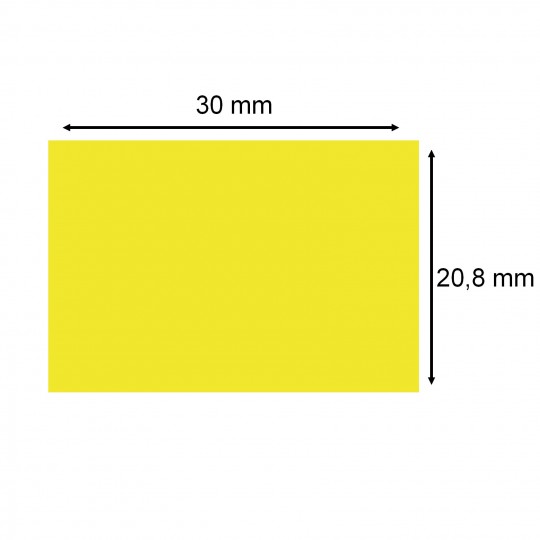 Etiquette adhésif permanent jaune EP208C-002 pour pince SATO PB3-208  30x20,8mm
